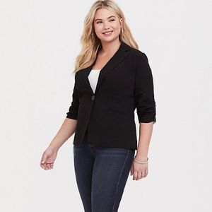 Torrid Studio Gabardine Madison Blazer Black